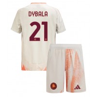 AS Roma Paulo Dybala #21 Bortaställ Barn 2024-25 Korta ärmar (+ Korta byxor)